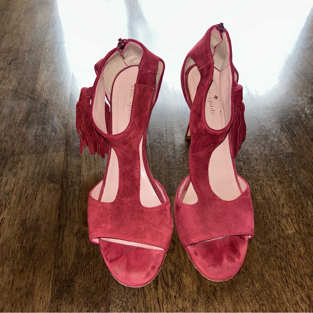 Kate Spade red high heel sz 9B
